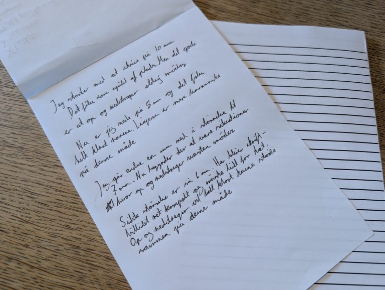 Notesbogen – den ideelle linjeafstand